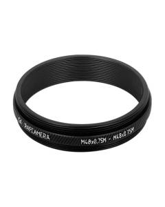 Reverse M48x0.75 male to M48x0.75 male thread adapter