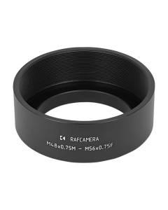 M48x0.75 male to M56x0.75 female thread adapter