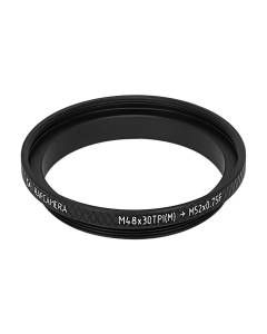 M48x30tpi male to M52x0.75 female thread adapter for Cooke Kinetal lenses