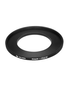 M49x0.5 male to M72x0.75 female thread adapter (49mm to 72mm step-up ring)