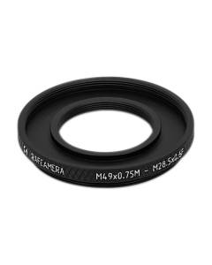 M49x0.75 male to M28.5x0.6 female thread adapter (for 1.25&Prime; astro filters)