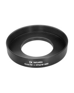 M49x0.75 male to M77x0.75 female thread adapter with 80mm outer diameter