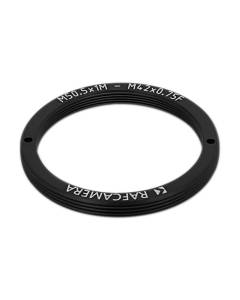 M50.5x1 male to M42x0.75 female thread adapter, flangeless