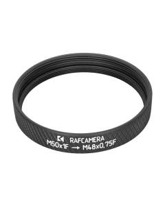 M50x1 female to M48x0.75 female thread adapter