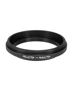 Reverse M54x0.75 male to M48x0.75 male thread adapter