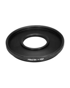 M58x0.75 male to M26x0.7 female thread adapter (58mm to 26mm step-down ring)