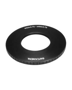 M58x0.75 male to M32x0.75 female thread adapter (58mm to 32mm step-down ring)