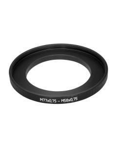 M58x0.75 male to M77x0.75 female thread adapter (58mm to 77mm step-up ring)