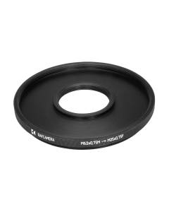 M62x0.75 male to M25x0.75 female thread adapter (62mm to 25mm step-down ring)