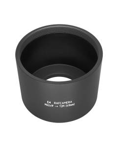 M62x1 female to M42x0.75 (T2) male thread adapter, 49mm long