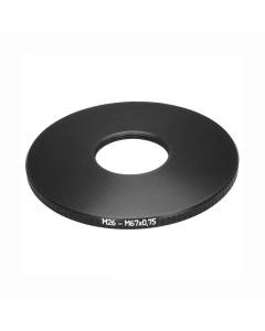 M67x0.75 male to M26x0.75 male thread adapter (67mm to 26mm step-down ring)