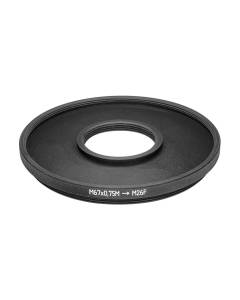 M67x0.75 male to M26x0.75 female thread adapter (67mm to 26mm step-down ring)