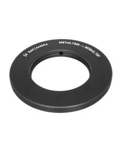 M67x0.75 male to M39x0.75 female thread adapter, flangeless