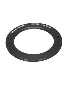 M67x0.75 male to M48x0.75 female thread adapter, flangeless