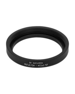 M67x0.75 male to M72x0.75 female thread adapter