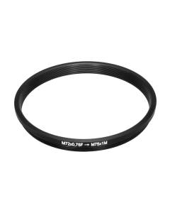 M72x0.75 female to M75x1 male thread adapter