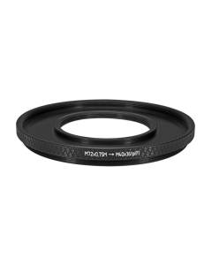 M72x0.75 male to M40x36tpi female thread adapter (72mm to 40mm step-down ring)