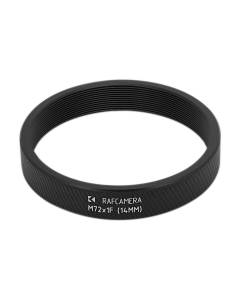 M72x1 female to M72x1 female thread adapter (14mm long)