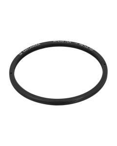 M74x0.75 male to M67x0.75 female thread adapter, flangeless