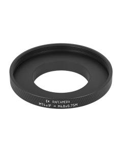 M74x1 female to M48x0.75 male thread adapter, rear view