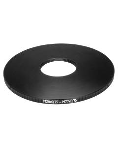 M77x0.75 male to M28x0.75 female thread adapter (step-down ring)