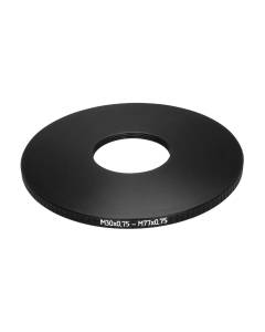 M77x0.75 male to M30x0.75 female thread adapter (step-down ring)