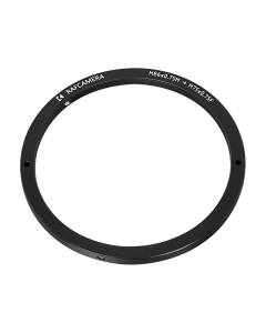 M86x0.75 male to M75x0.75 female thread adapter, flangeless