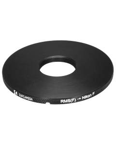 RMS female thread to Nikon F camera mount adapter