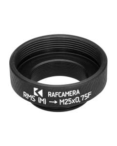 RMS male to M25x0.75 female thread adapter, black
