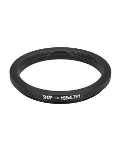 SM2 female to M58x0.75 male thread adapter