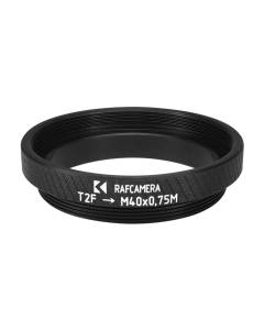 T2 (M42x0.75) female to M40x0.75 male thread adapter for shutters