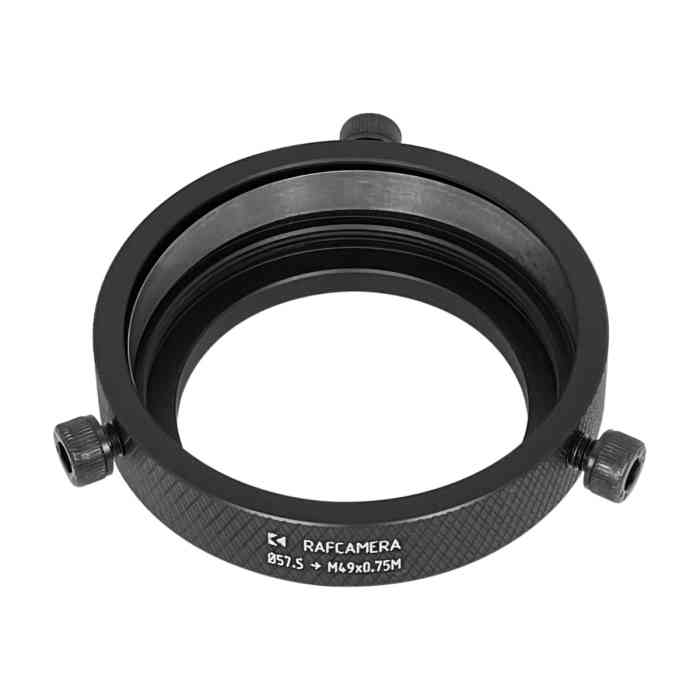 57.5mm clamp to M49x0.75 male thread adapter for Kowa 2x Anamorphic