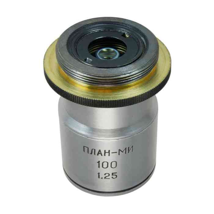 LOMO Microscope Objective - Planachromat 100x1.25, Luminescence