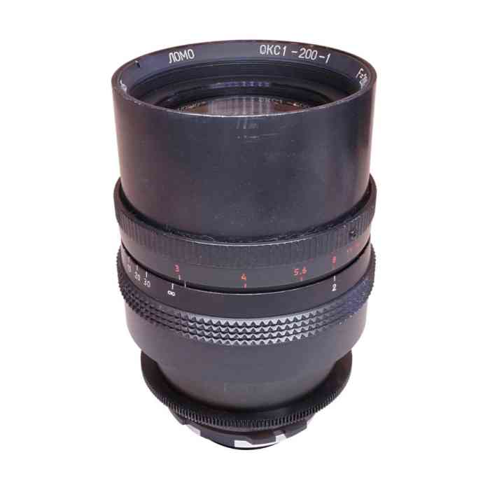 LOMO 200mm lens OKC1-200-1 in Konvas/Kinor  OCT-19 mount, #880045
