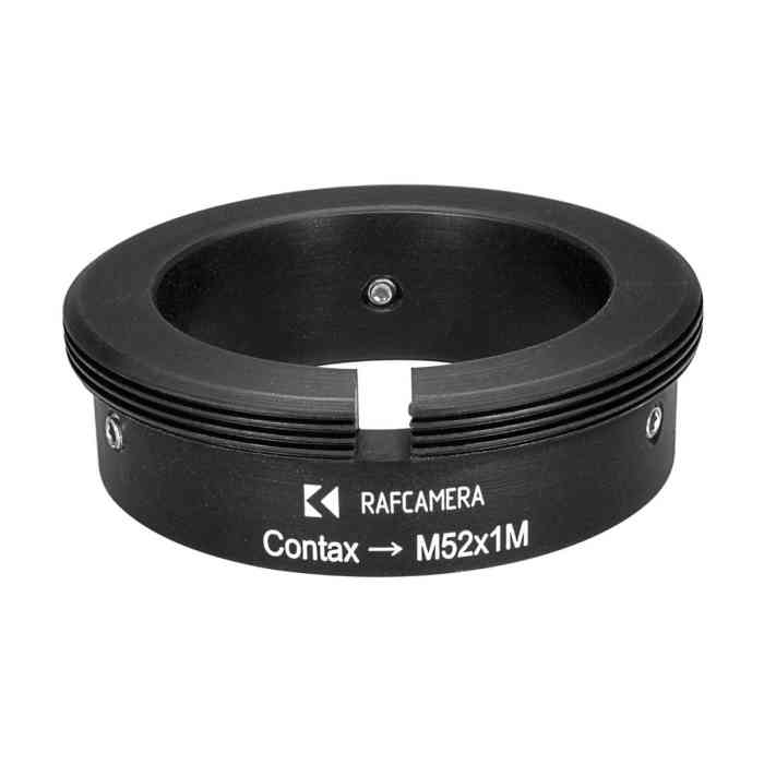 Contax/Kiev internal bayonet lens to M52x1 thread adapter for helicoids
