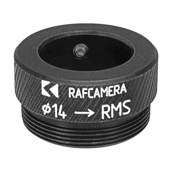 14mm clamp to RMS male thread adapter for Minolta F-2400 scanner lens