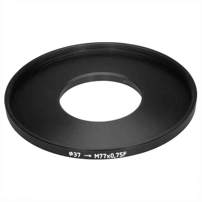 37mm clamp to M77x0.75 female thread adapter (step-up ring) for Kiev-16U lenses