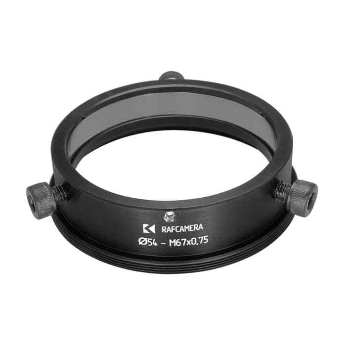 54mm clamp to M67x0.75 male thread adapter for Kowa Anamorphic 35 1.5x