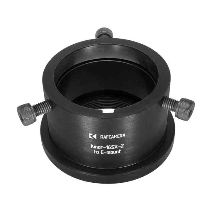 Kinor-16SX-2 lens to Sony E-mount camera adapter