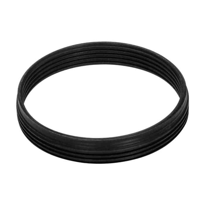 M26x0.75 male to M24x0.75 female thread adapter, flangeless, black