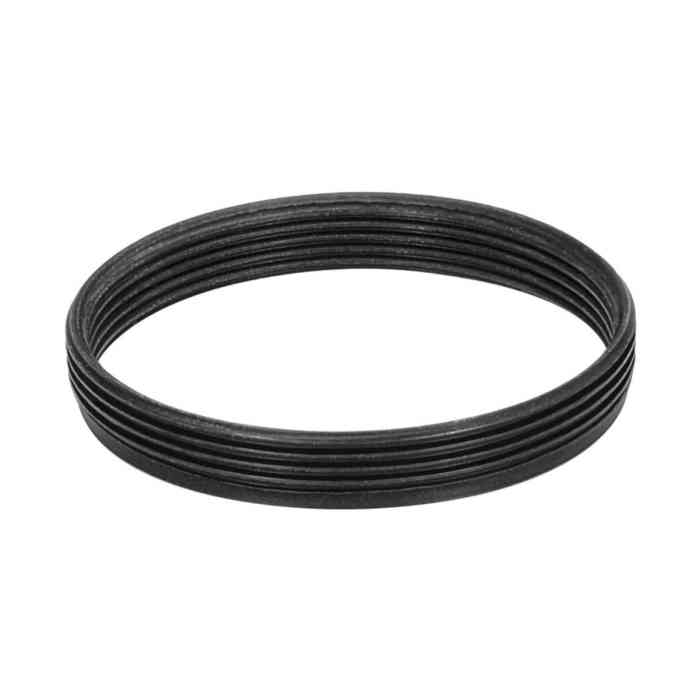 M30x0.75 male to M28x0.75 female thread adapter, flangeless, black