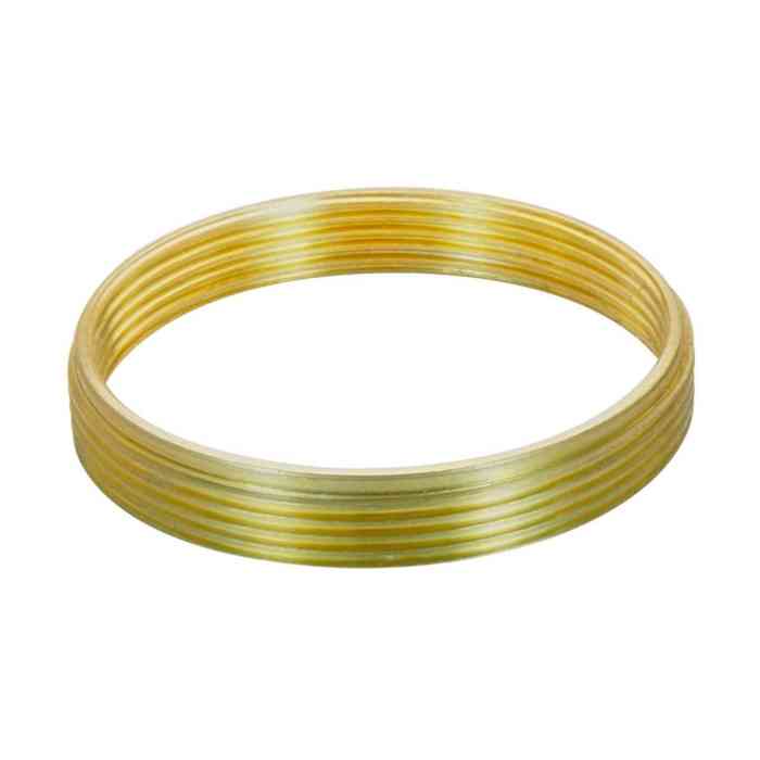 M28x0.75 male to M26x0.75 (0.7) female thread adapter, flangeless, bronze