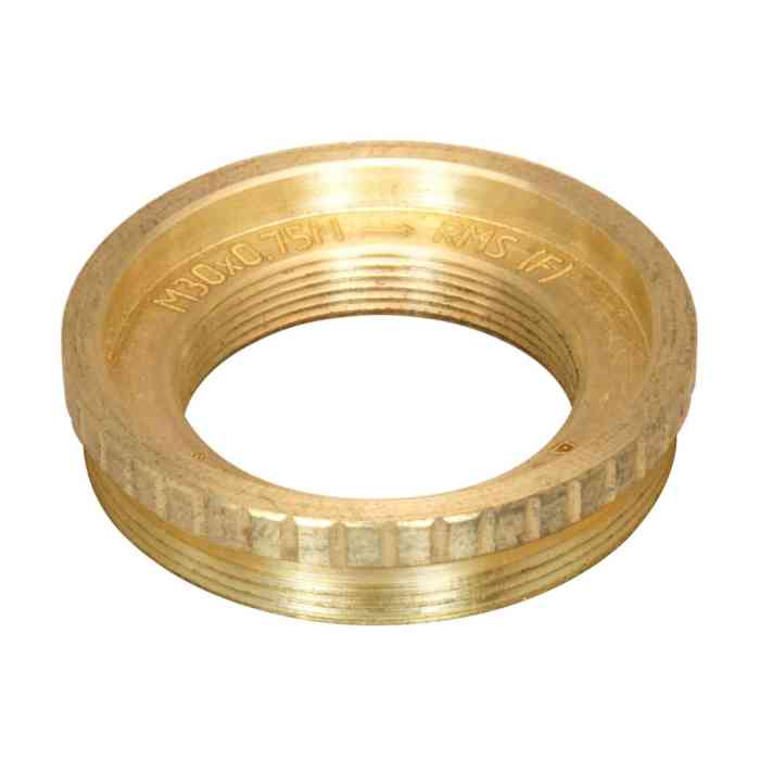 M30x0.75 male to RMS female thread adapter, bronze