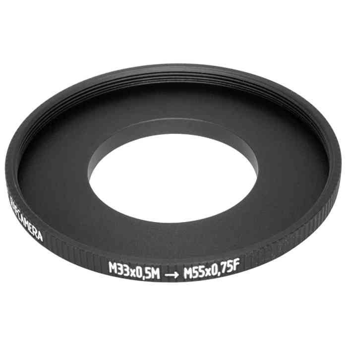 M33x0.5 male to M55x0.75 female filter adapter (step-up ring) for Kiev-16U