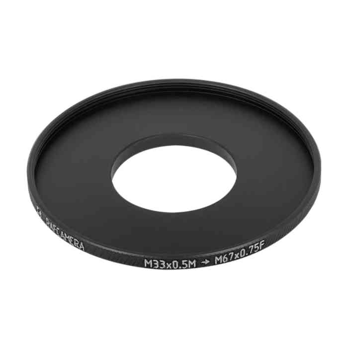 M33x0.5 male to M67x0.75 female filter step-up ring for Kiev-16U lenses