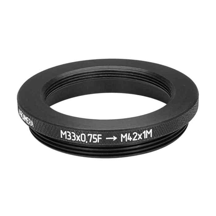 M33x0.75 female to M42x1 male thread adapter for LOMO Microplanar 65mm