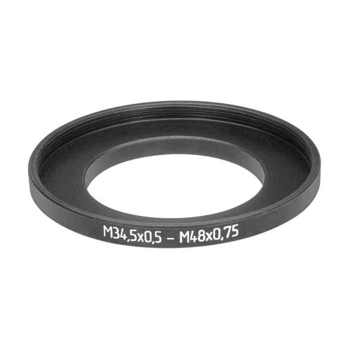 M34.5x0.5 male to M48x0.75 (2″ astro filter) female thread adapter (step-up ring)