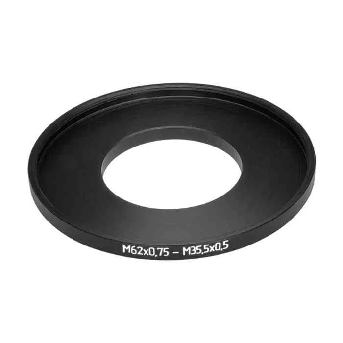 M35.5x0.5 male to M62x0.75 female thread adapter (filter step-up ring)