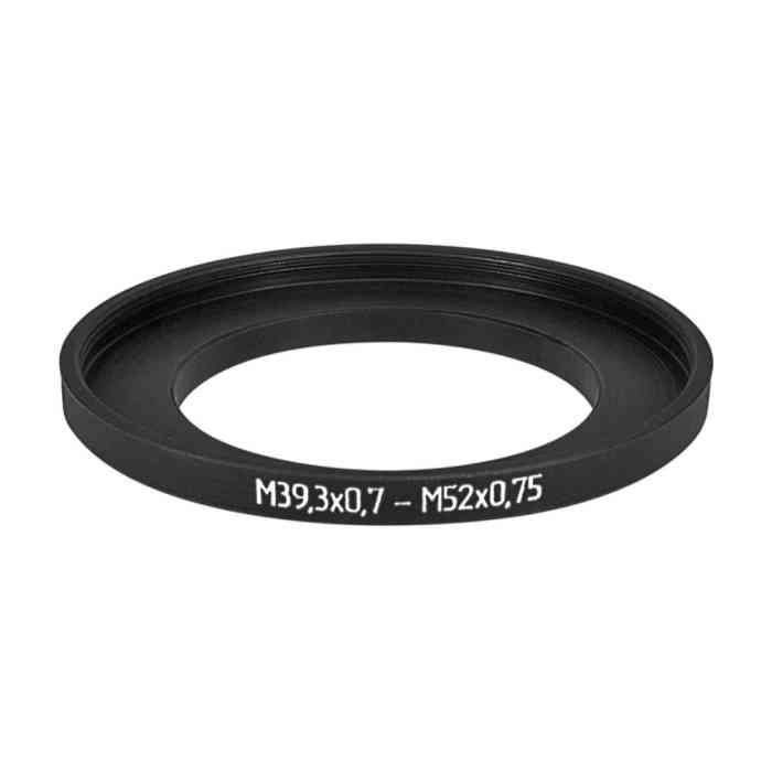 M39.3x0.7 male to M52x0.75 female thread adapter (39.3mm to 52mm step-up ring)