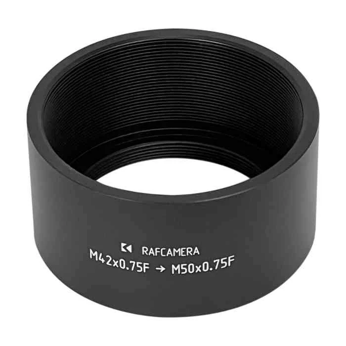 T2 female to M50x0.75 female long adapter for Rodenstock lenses
